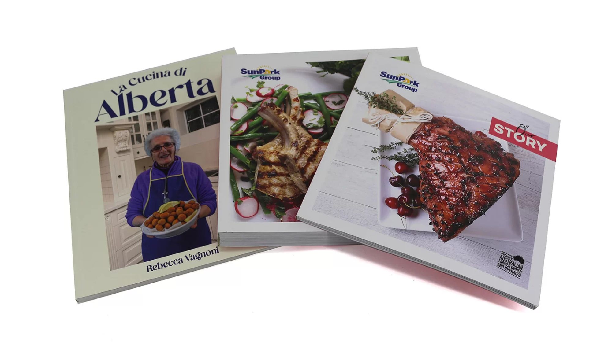 3 Softcover recipe books