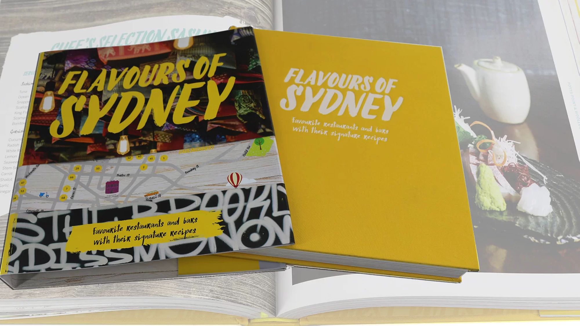 Hard-cover recipe book with a paper sleeve